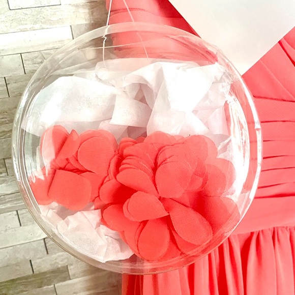 Coral knee-length bridesmaid dress - Picture 6 of 7